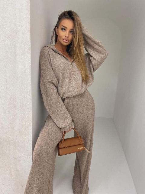 Komplet sweterkowy z wełną MILO Mocca II