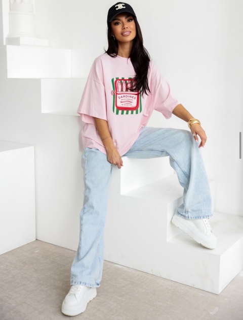 T-shirt SARDINES Róż
