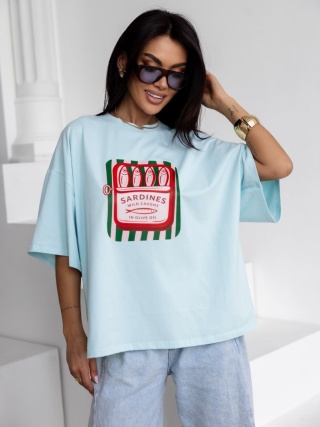 T-shirt SARDINES Turkus